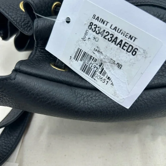 Saint Laurent Black Shoulder Bag with Gold Accents - Picture 6 of 16